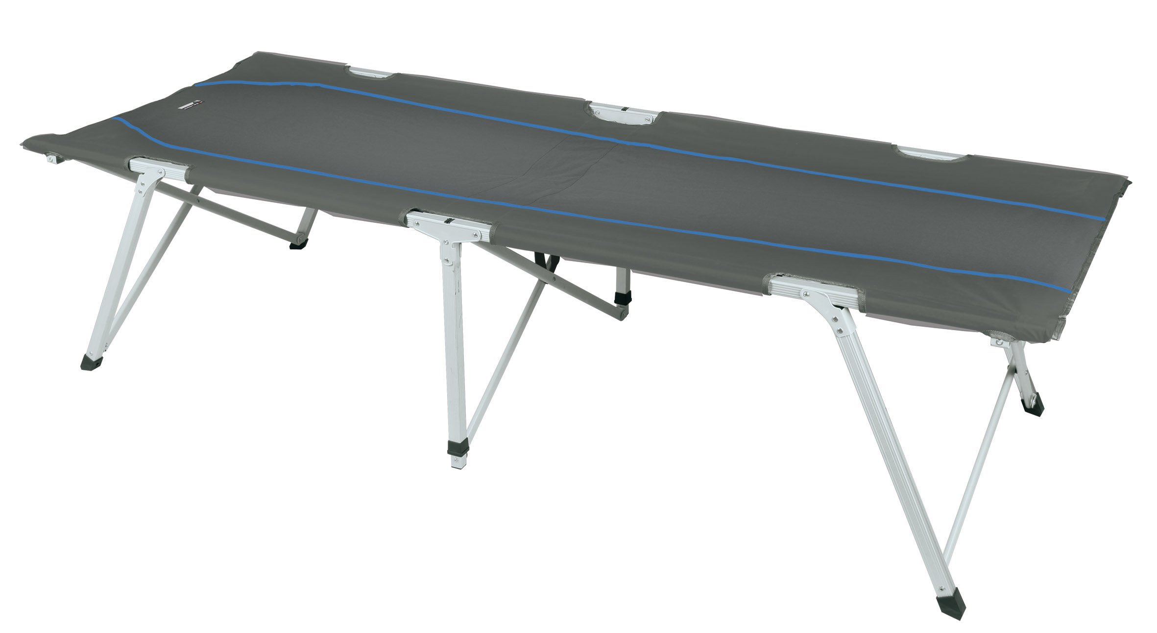 High Peak Unisex's Toledo Camping Bed, Darkgrey/Blue, X-Large, 205x78x51 cm