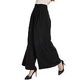 Tronjori Women High Waist Casual Wide Leg Long Palazzo Pants Trousers Regular Size