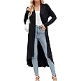POGTMM Women's Casual Long Open Front Drape Lightweight Duster High Low Hem Maxi Long Sleeve Cardigan (S-3XL)