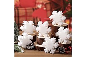 Tioncy 12 Pack Christmas Snowflake Sponges Bulk Dual Sided Scrubber Christmas Kitchen Sponges Dishwashing Non Scratch for Kitchen Accessories Dish Scouring