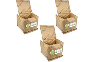 IDL Packaging 12" x 12" x 12" Insulation Liners for Shipping Box, 3.6 Gallons Capacity, Pack of 3 - EcoMax™ Thermal-Paper Liners, Absorb Condensation - For Frozen Food, Meat, or Fish