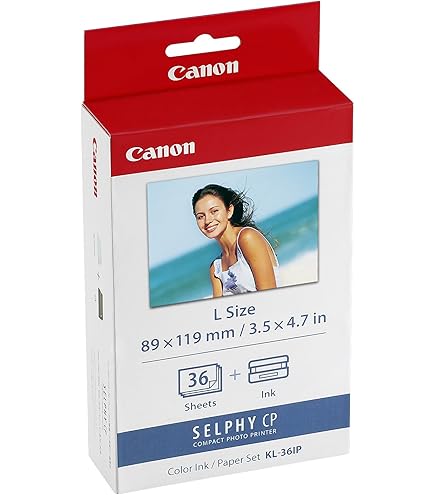 Canon KC-18IS Card Size Square Label Ink and Paper Set for SELPHY