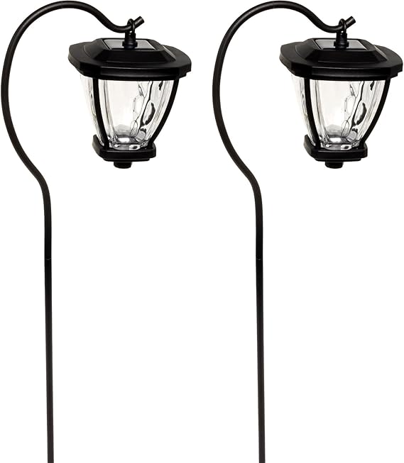 Fusion Solar LED Shepherds Hook Hanging Lantern Lights (Black, 2 Pack) Amazon.ca Patio, Lawn