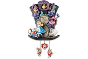 The Bradford Exchange Disney Alice in Wonderland Mad Hatter Light Up Cuckoo Clock