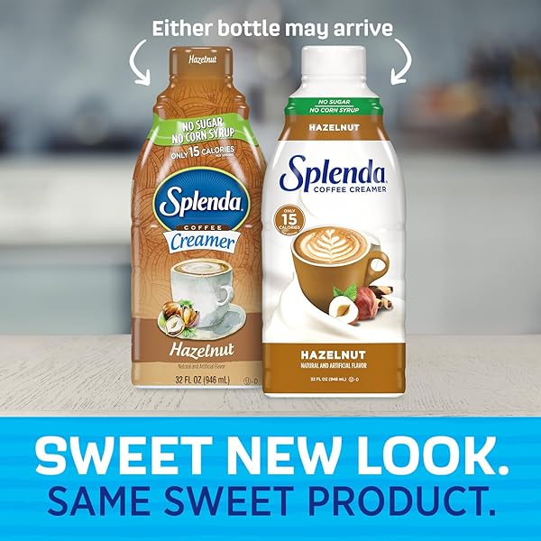 SPLENDA SUGAR FREE HAZELNUT COFFEE CREAMER, 32 FL OZ.