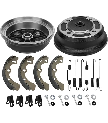 Caltric 2 Front and Rear Brake Shoes Compatible with Kawasaki Mule 1 Caltric 2 Front and Rear Brake Shoes Compatible with Kawasaki Mule 1