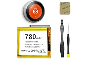 RRUHHK TL284443 Battery, 780mAh New Upgrade High Capacity Battery Replacement for Nest Learning Thermostat 2nd 3rd Generation T3008US, T4000ES, T3007ES, A0013 with Repair Tool Kit