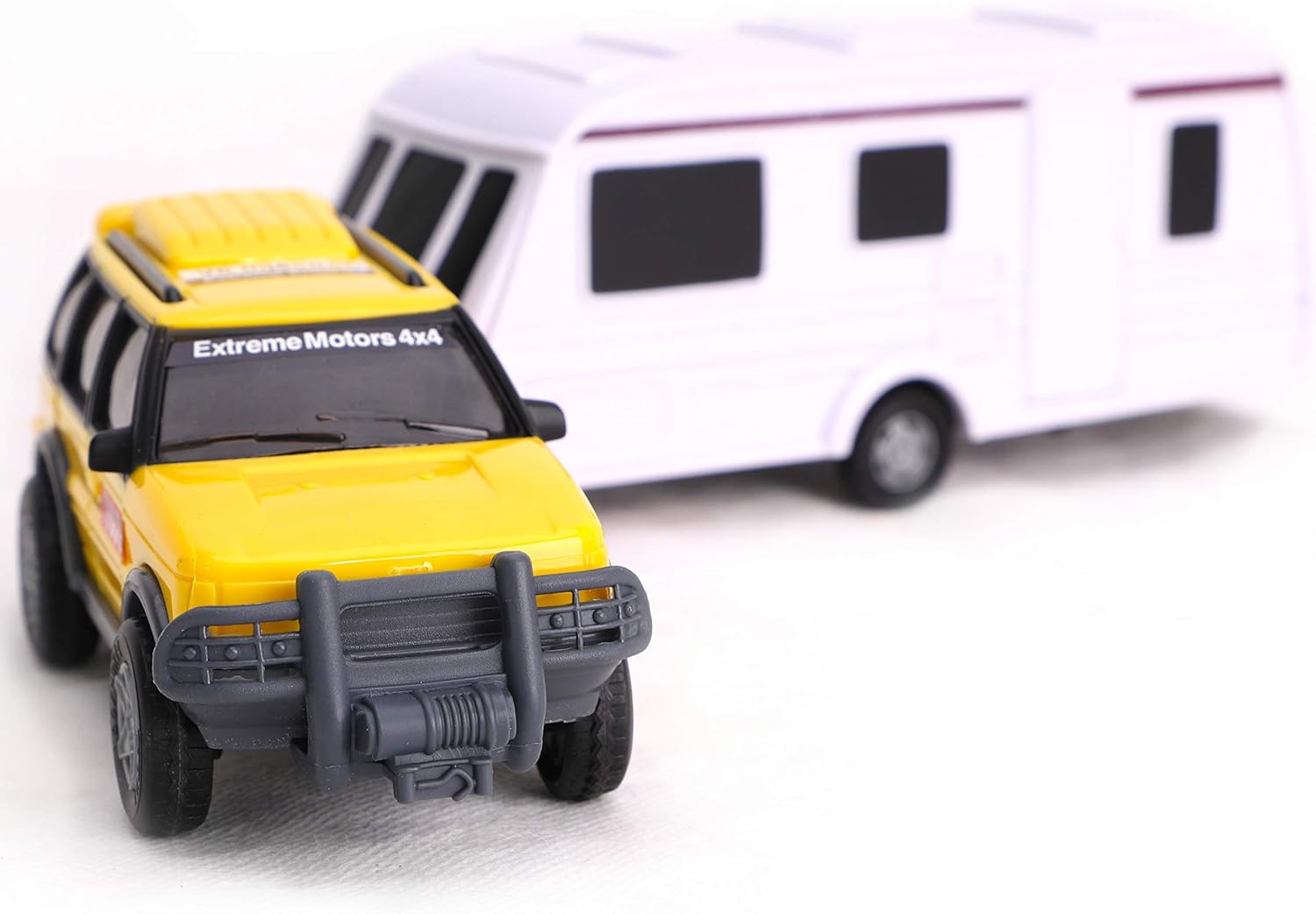Toyland® Car & Caravan Set Pull Along - 1:32 Scale (Yellow), 35.5 Zentimeter - Image 3