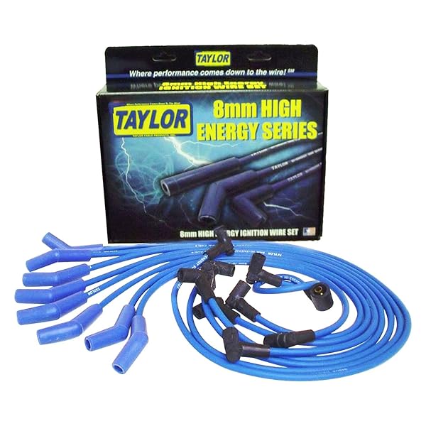 TAYLOR CABLE 64604 BLUE 8MM HIGH ENERGY SPARK PLUG CUSTOM WIRE SET
