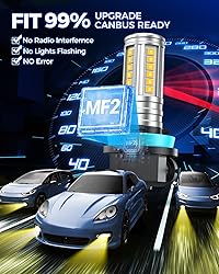 Marsauto H8 H11 Yellow Fog Light Bulb, 10000LM H9