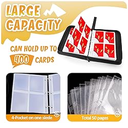 GOROMA Card Binder 4-Pockets, 400 Pockets Card