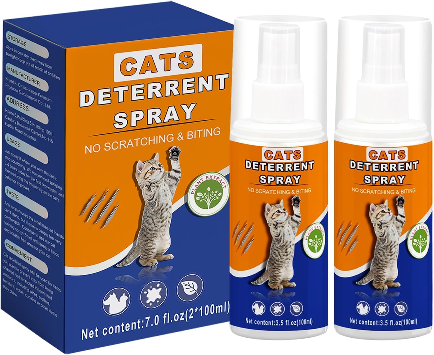 Photo 1 of **PARTIAL SET/ONLY 1 BOTTLE*** hply tea New 2025 Cat Spray Deterrent – Natural Citrus & Aloe Bitter Formula, Indoor & Outdoor Furniture Protector, Pet-Safe Training Aid to Stop Scratching, Chewing & Marking 7.0 fl.oz