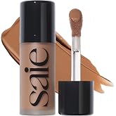 Saie Dew Bronze Hydrating Liquid Bronzer Stick, Sand (0.4 oz) | Liquid Contour &amp; Bronzer for Subtle Definition &amp; All-Over Bronze, Lightweight, Blendable Formula with Doe-Foot Applicator