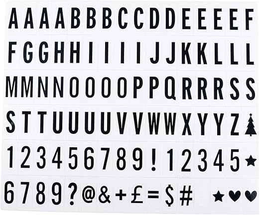 Pack extra de 90 letras para A4 / A5 Cinematic LED caja de lámpara: Amazon.es: Iluminación