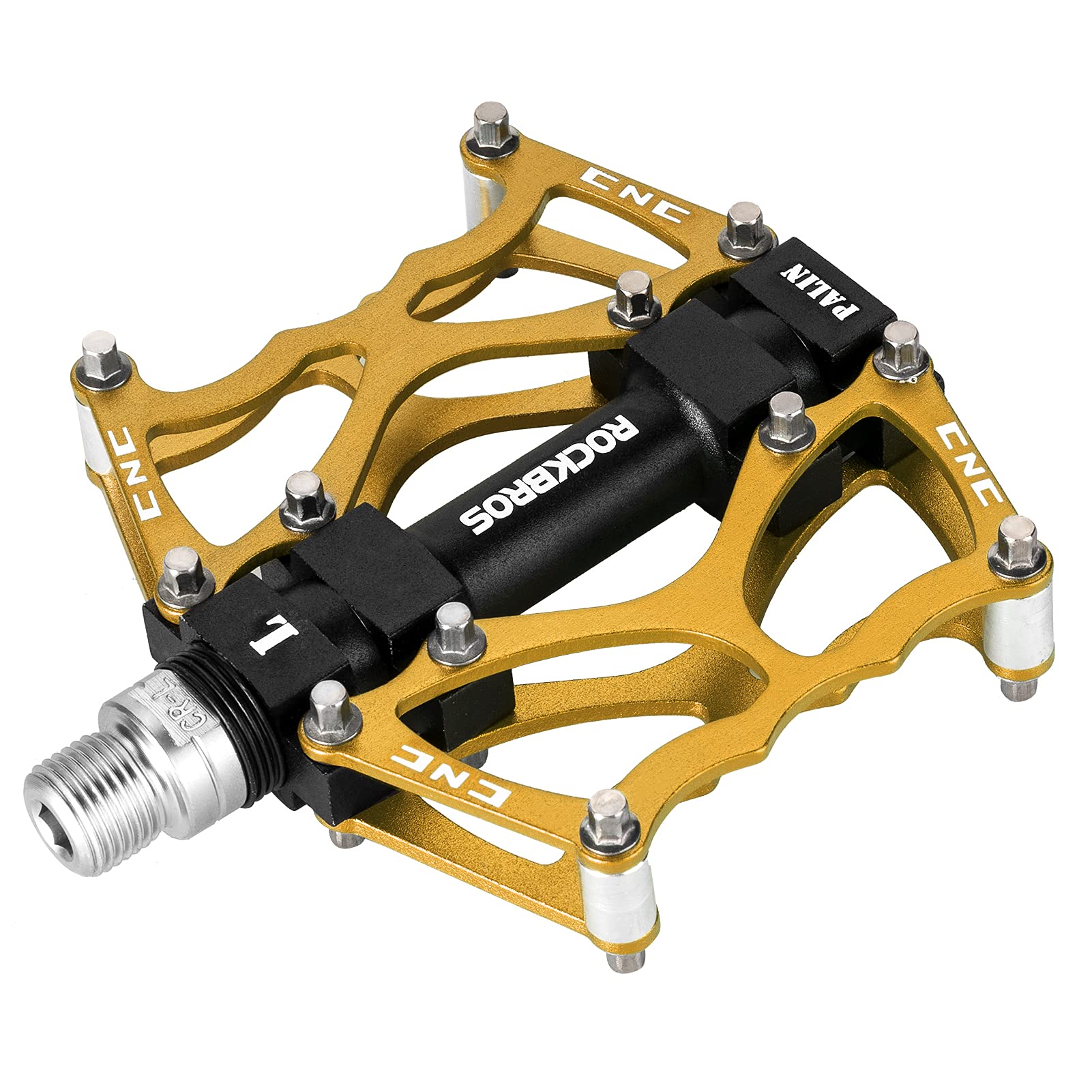 Photo 1 of ROCKBROS Mountain Bike Pedals Non-Slip MTB Pedals Durable Lightweight Aluminum Alloy Bicycle Pedals for Mountain Bikes Commuter Bike Leisure Bikes 9/16"…