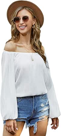 white off the shoulder top amazon