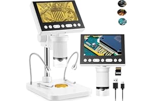 eSynic 1080P HD Digital Coin Microscope-4.5" LCD Screen with Adjustable 1000X Magnification-USB-C Rechargeable Coin Magnifier