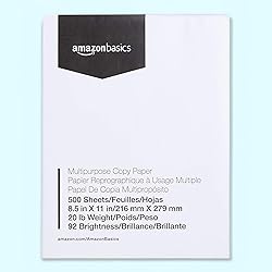 Amazon Basics Multipurpose Copy Printer Paper, 8.5