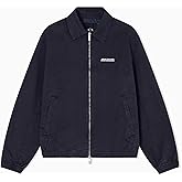 Armani Exchange mens Washed Text Logo Sport Coat