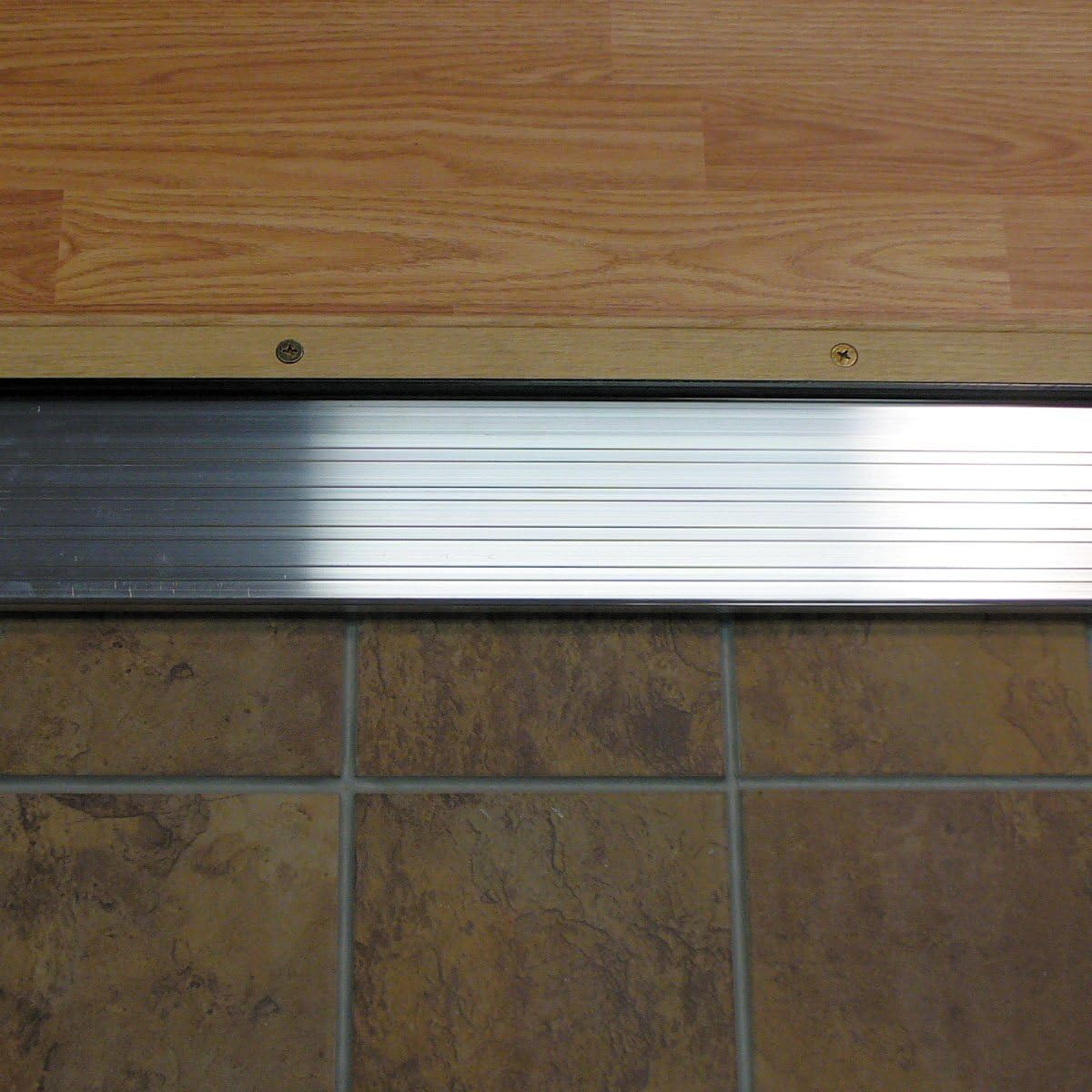 M-D Building Products 78618 1-1/8-Inch by 5-5/8-Inch - 73-Inch TH394 Adjustable Aluminum and Hardwood Sill Inswing, Mill - Household Door Sills - 