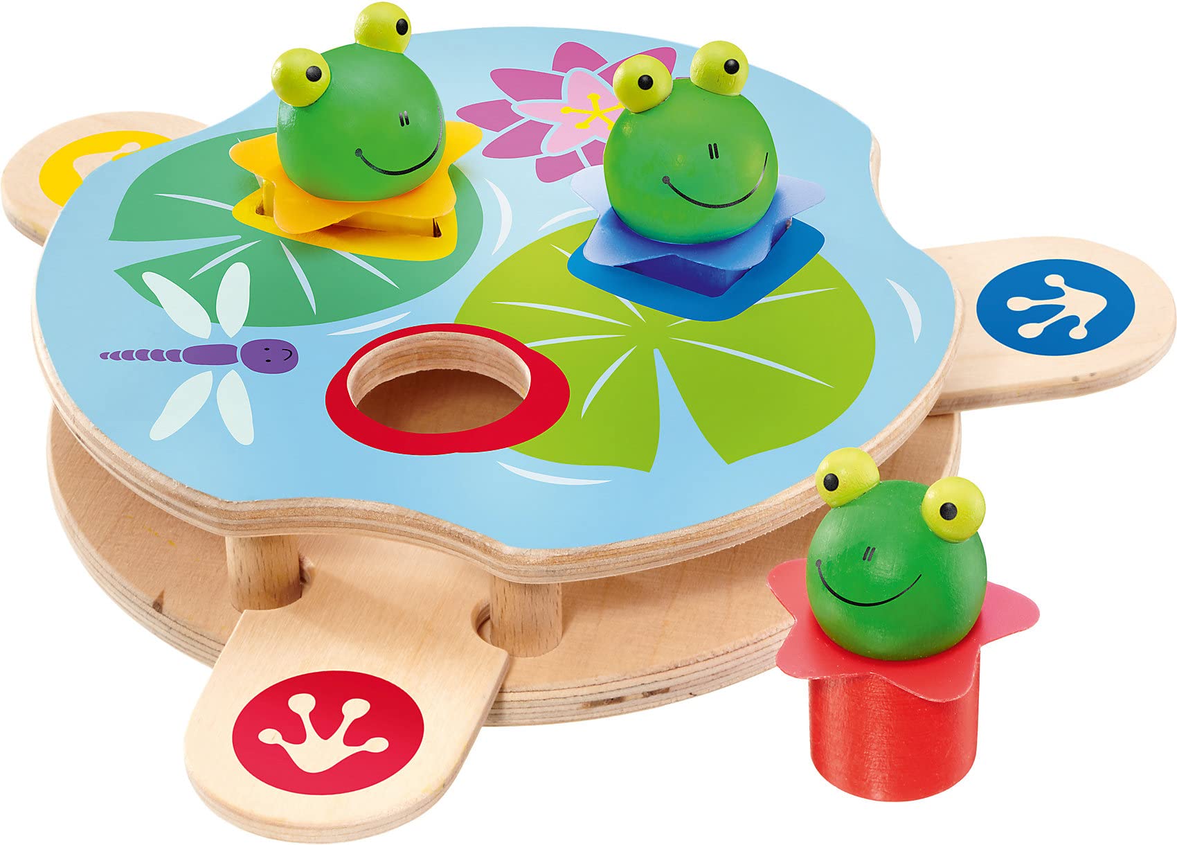 Selecta 62072 Saltino Frog Catapult Wooden Motor Skills Toy