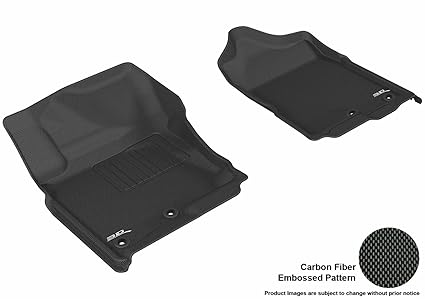 3d Maxpider L1ns08411509 Black All Weather Floor Mat For Select Nissan Titan Crew Cab Models Front Row