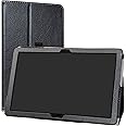 MediaPad M5 Lite Case,LiuShan PU Leather Slim Folding Stand Cover for 10.0" Huawei MediaPad M5 Lite 10-Inch Android Tablet PC,Black