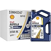 Shell Rotella T6 Full Synthetic 5W-40 Diesel Engine Oil, 1 Gallon (3 Pack)