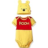 Disney Cosplay Baby Bodysuit and Hat Set Newborn to Infant Sizes (Newborn - 24 Months)