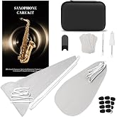 Alto Saxophone Cleaning Set, 2-Pack Microfiber Clean Polish Cloths for Musicians and Students Musical Instrument Cleaning Tool Set for Enhance Shine, Improve Sound