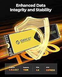 ORICO 512GB NVMe SSD PCIe 4.0- Up to 7000MB/s, M.2