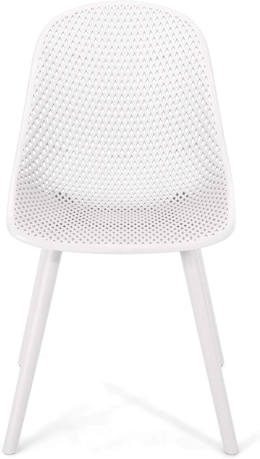 Christopher Knight Home 312459 Darleen Outdoor Dining Chair (Set of 2), White : Garden & Outdoor