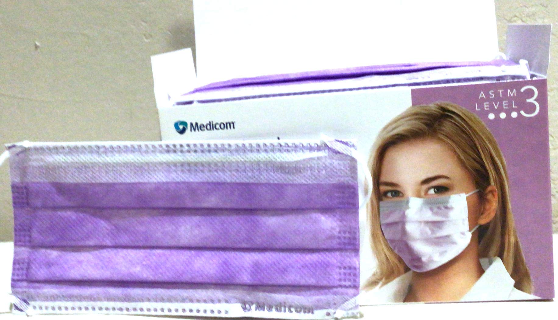 MedicomPremier Elite Lavender ASTM Level 3 Face Masks