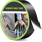Aobrill Rubber Grip Tape, Non Slip Tape for Handles, Enhanced Textured Super Strong Adhesive for Secure Hold & Friction-Ideal for Tools, Gadgets, DIY & More (Black, 1In x 10Ft)