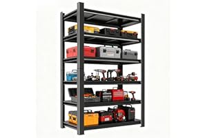 Notmise Metal Garage Shelving Unit, Heavy Duty 6-Tier Adjustable Storage Rack, Steel Shelving, 3500 lbs Capacity, Industrial Shelves for Heavy Tools and Equipment (6-Tier 82" H x 40" W x 18" D)