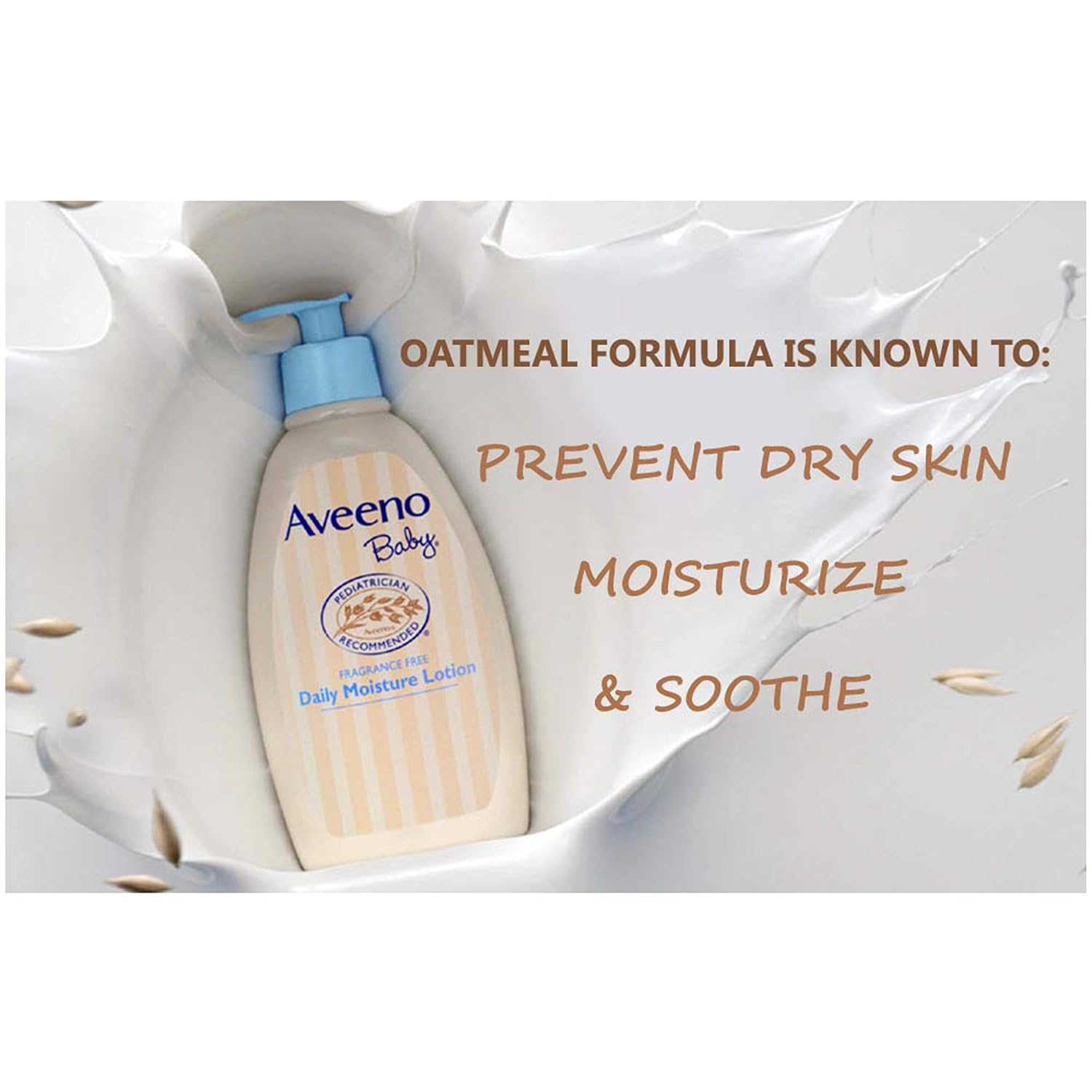 Aveeno Baby Daily Moisture Lotion with Natural Colloidal Oatmeal & Dimethicone, Fragrance-Free, 8 Ounce (Pack of 1): Health & Personal Care