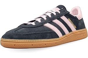 adidas Handball Spezial Women's Sneakers, Core Black/Clear Pink/Gum, 6.5