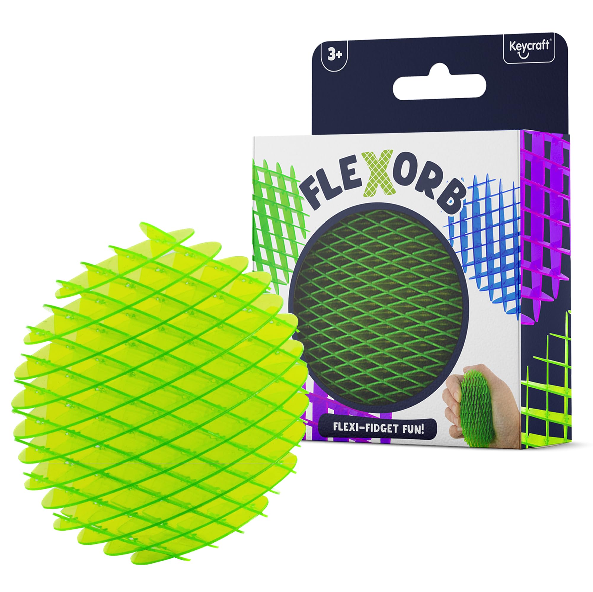 Keycraft FleXorb Fidget Worm & Slug Sensory Toys for Kids & Adults - Anxiety & Stress Relief