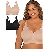 Fruit of The Loom Womens Plus Size Wireless Cotton Bra