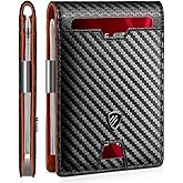 RUNBOX Mens Slim Wallet with Money Clip RFID Blocking Bifold Credit Card Holder for Men with Gift Box