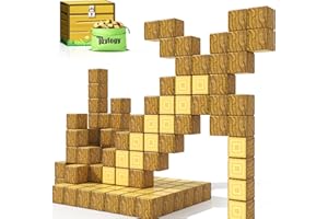 TOYLOGY Magnetic Blocks-Build Mine Magnet World Wood Edition, Magnetic Toys for Boys & Girls Age 3-4 4-5 6-8, STEM Montessori Sensory Toys for Toddlers Gifts for 3+ Years Old Girls Boys