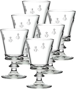 La Rochere Set Of 6, 9-ounce Napoleon BeeWine Glasses