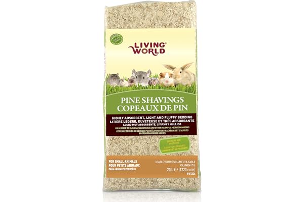 Living World Pine Shavings Small Animal Bedding, 1200-Cubic-Inch