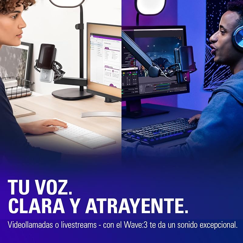 Wave:3 White, micrófono Condensador USB