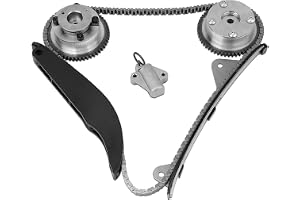 Timing Chain Kit with Intake Exhaust VVT Sprockets Tensioner and Guide Rail | Compatible with 2011-2013 Hyundai Elantra 1.8L L4 gas and 2012-2014 Kia Soul 2.0L L4 gas models, for timing chain replacement