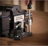 Stanley MaxSteel 100mm 4 Inch Light-Duty Vice Cast Iron Chrome Hardware view 3