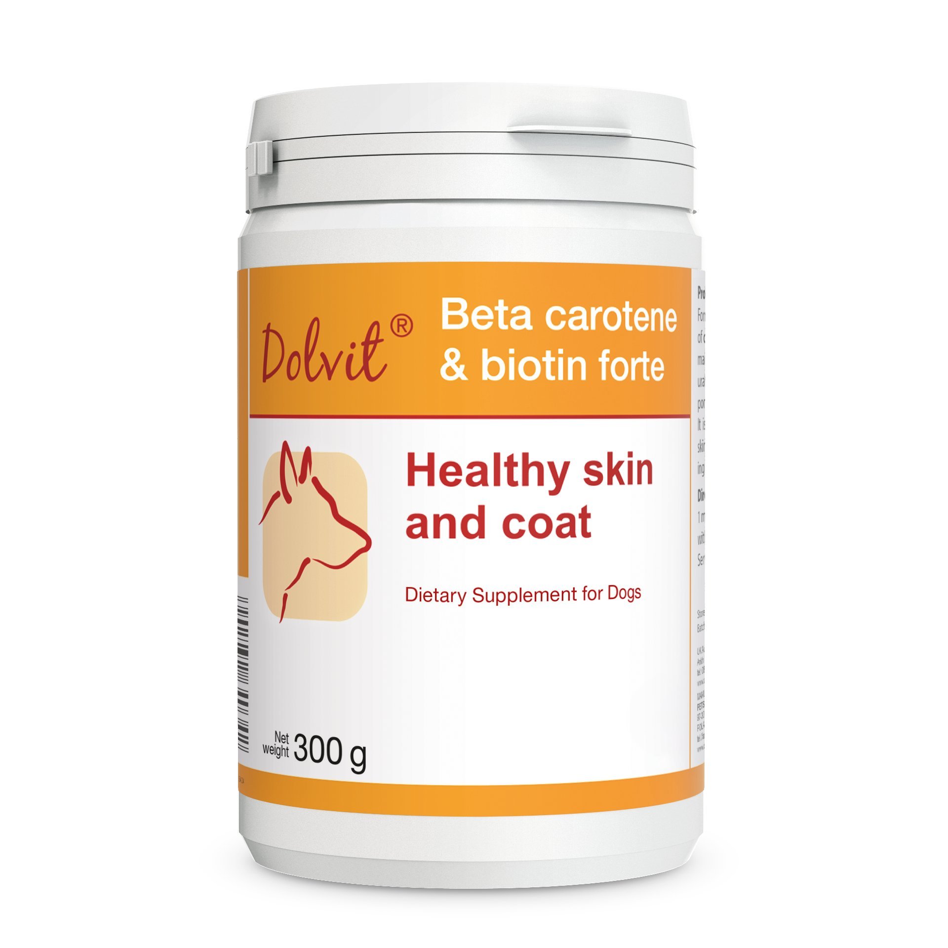 Beta Carotene and Biotin Forte 300g Healthy Skin and Coat for Dogs