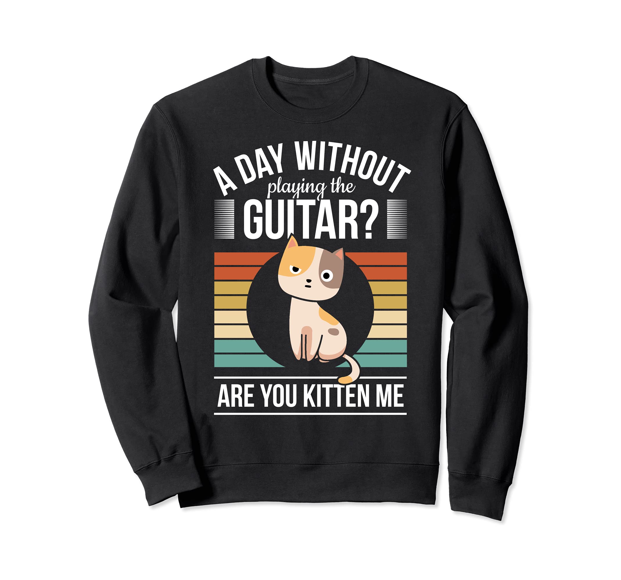 Funny Guitar Player Saying Guitarist I Kitten Pun Cat Sweatshirt