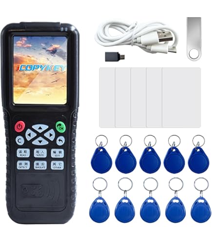 JASAG Smart RFID Access Control Copier - 125KHz & 13.56MHz Card Duplicator With Writable Key Fobs