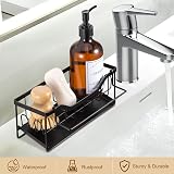 Sinnsally Sink Caddy Tidy Organizer with Self Draining Tray Sponge Holder view 7